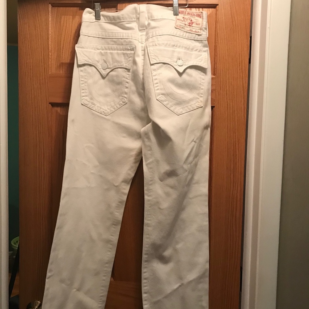 Mens white True Religion Jeans
